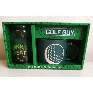 Sheffield Home Golf Guy Beer Glass & Coffee Mug Gift Set